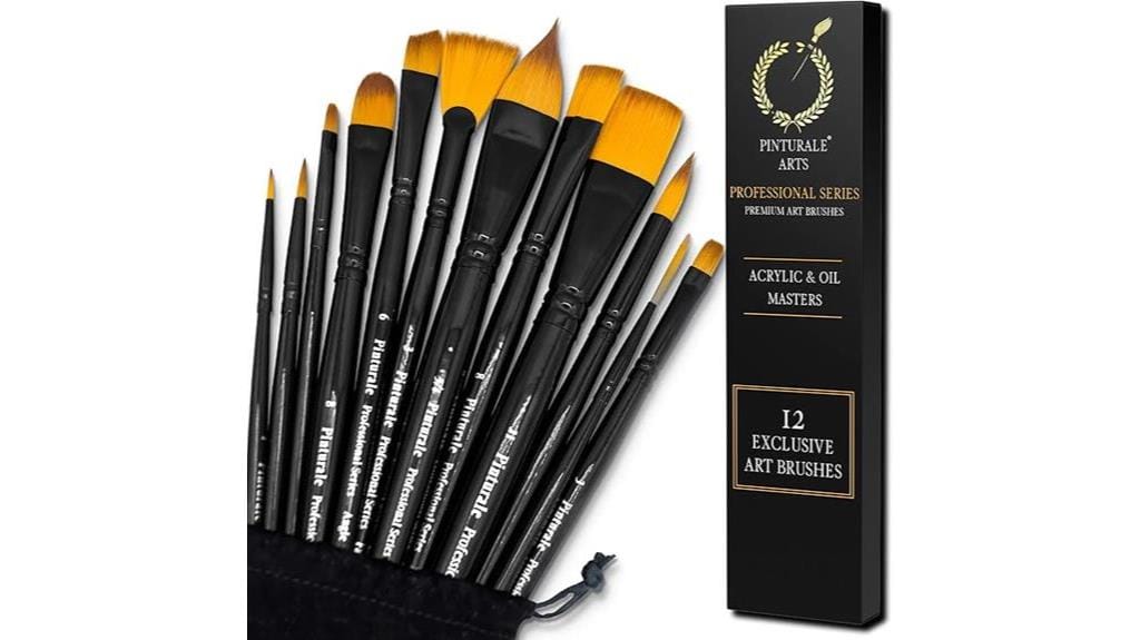 12 brushes for painting