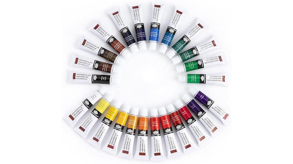 24 color watercolor artist tubes