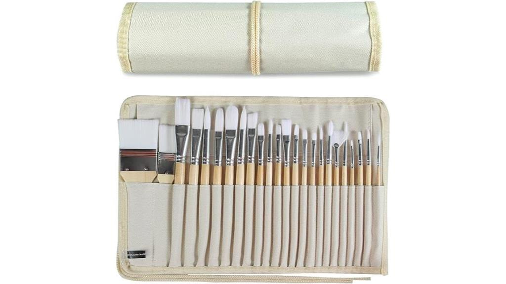 24 piece paint brushes set