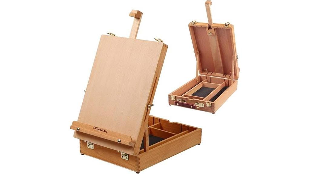 artistic wooden tabletop easel