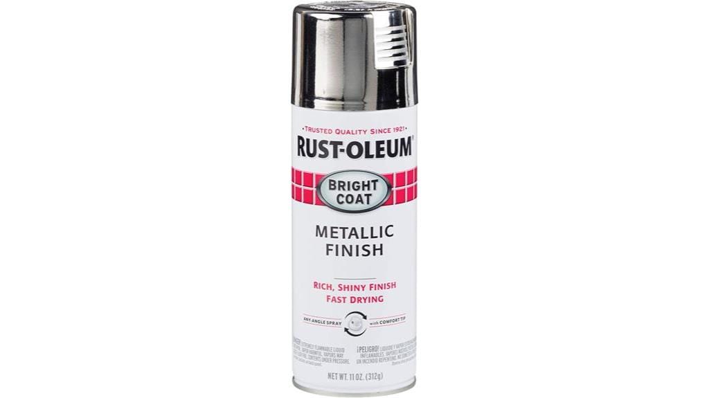 bright chrome metallic spray