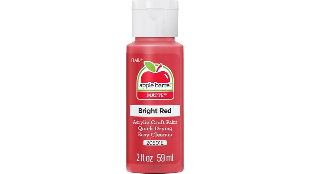 bright red acrylic paint