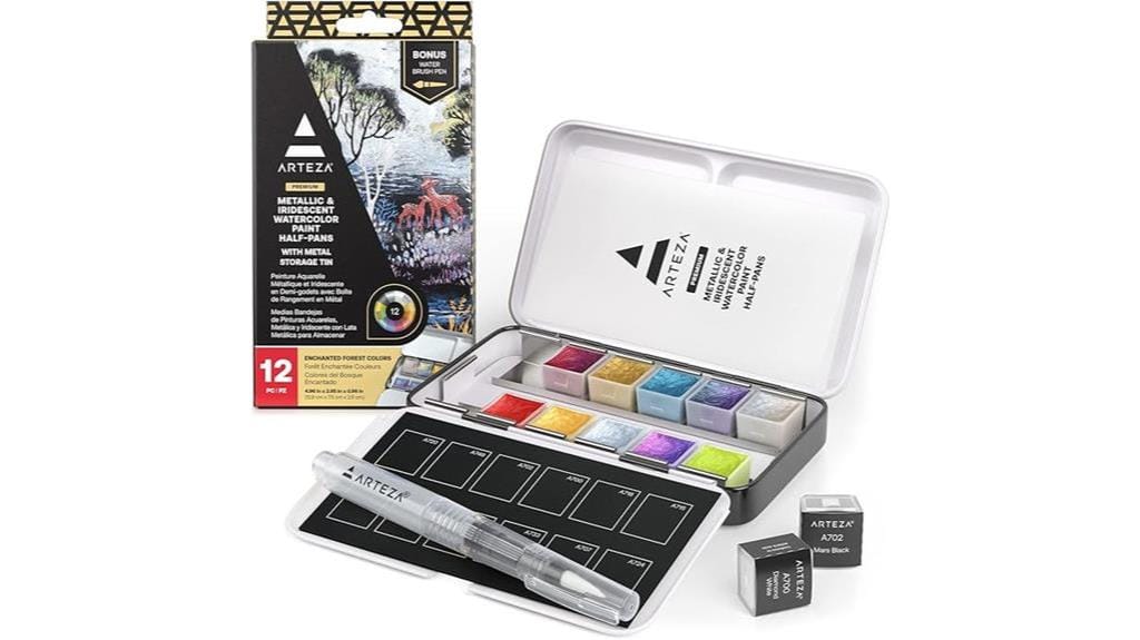 metallic watercolor paint set