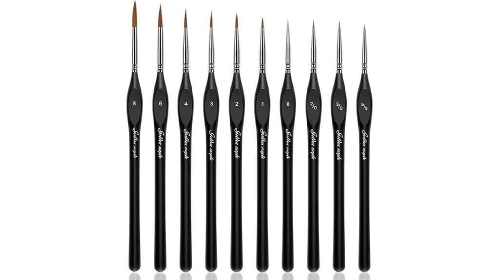 miniature paint brushes set