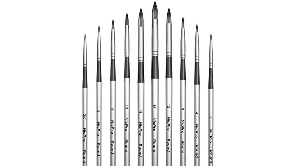 nicpro watercolor brush set