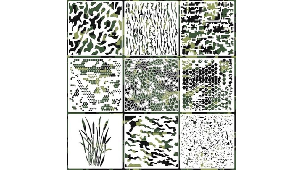 reusable camouflage spray templates