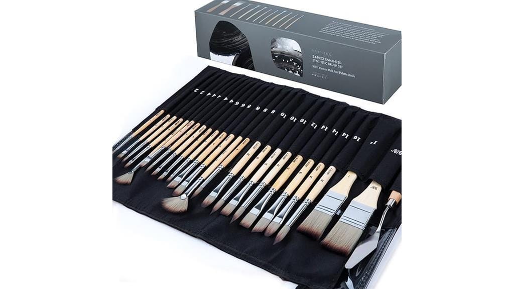 versatile 24 piece paint brush set
