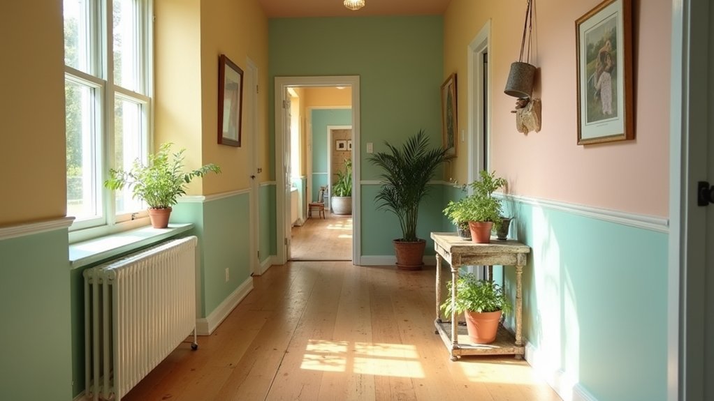 airy hallway paint colors