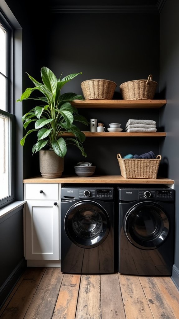 bold black laundry transformation