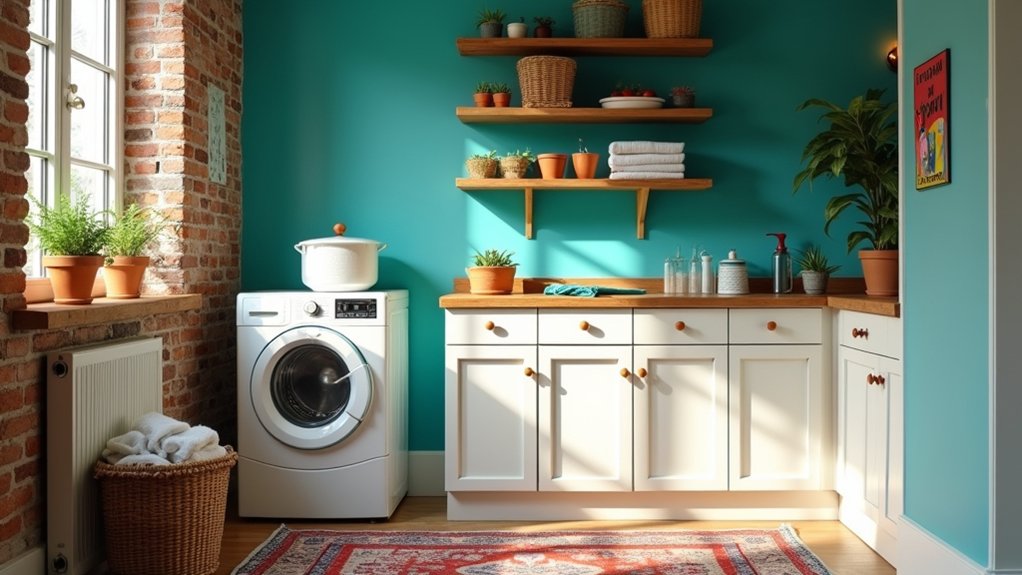 bold laundry room colors