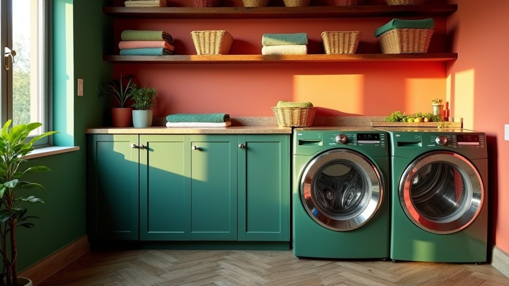 bold laundry room colors