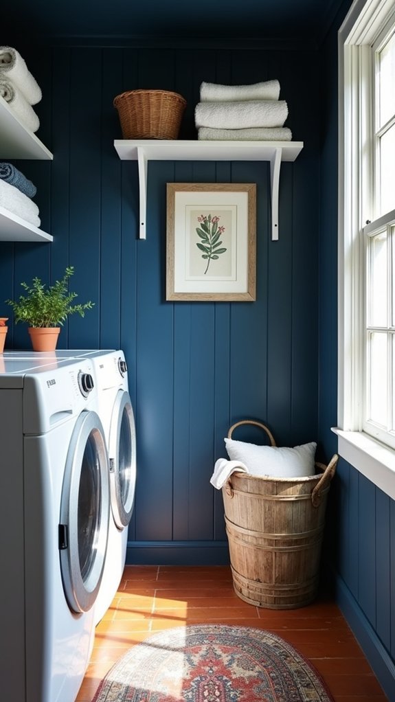 bold navy laundry transformation