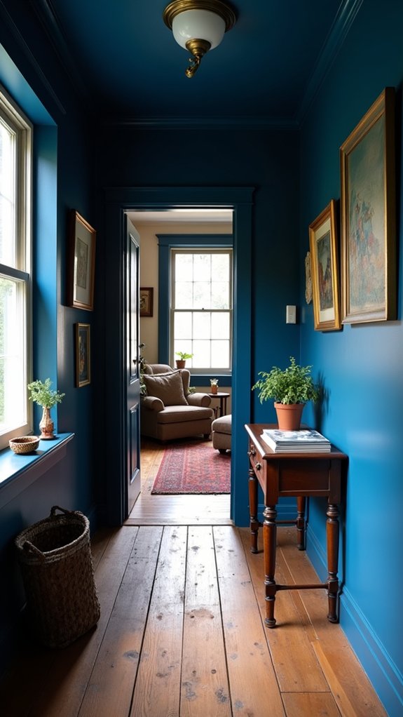bold sophisticated hallway transformation