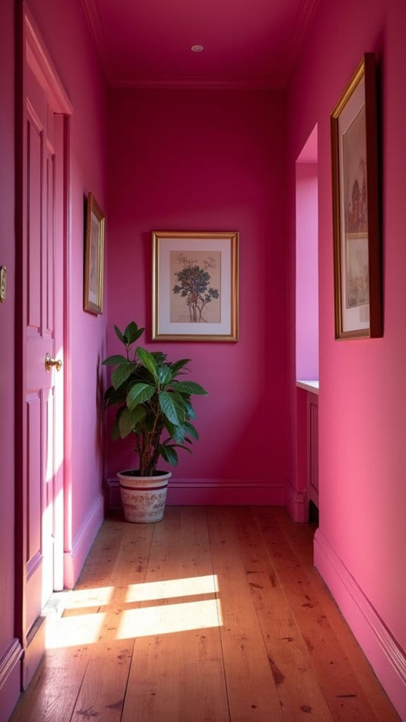 bold vibrant hallway transformation