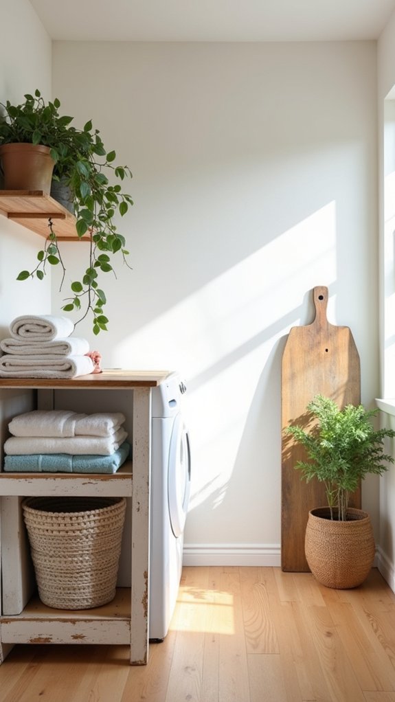 bright airy laundry space