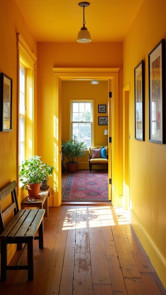 bright cheerful hallway color