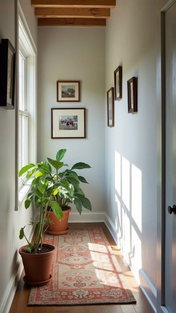 bright elegant hallway transformation