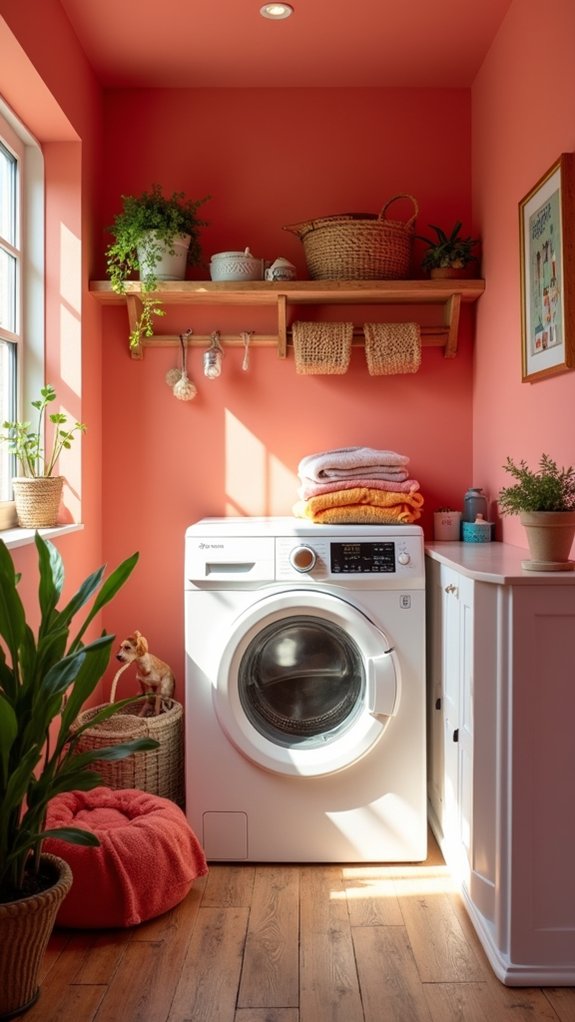 brighten laundry with coral