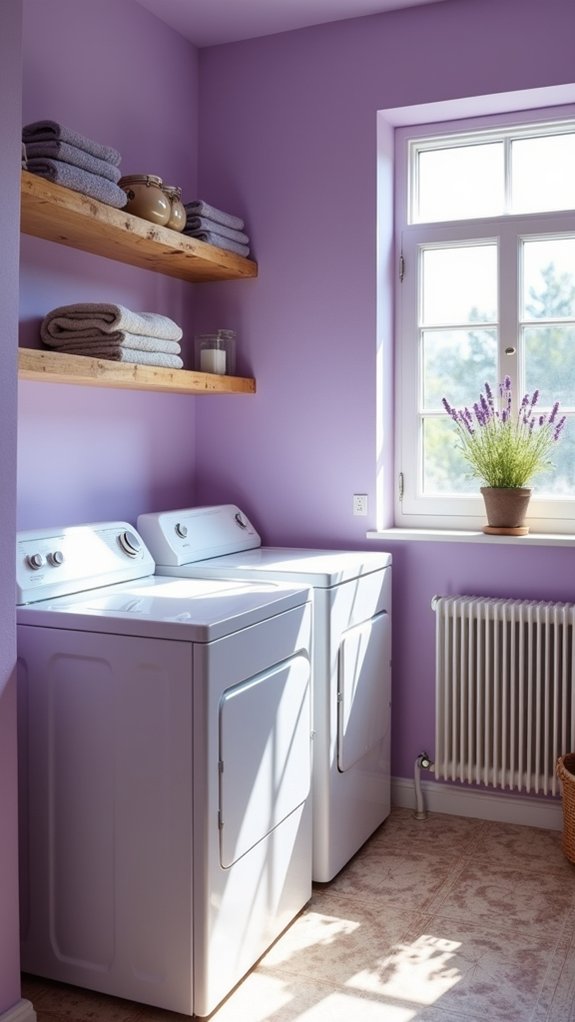 calm and tranquil laundry room