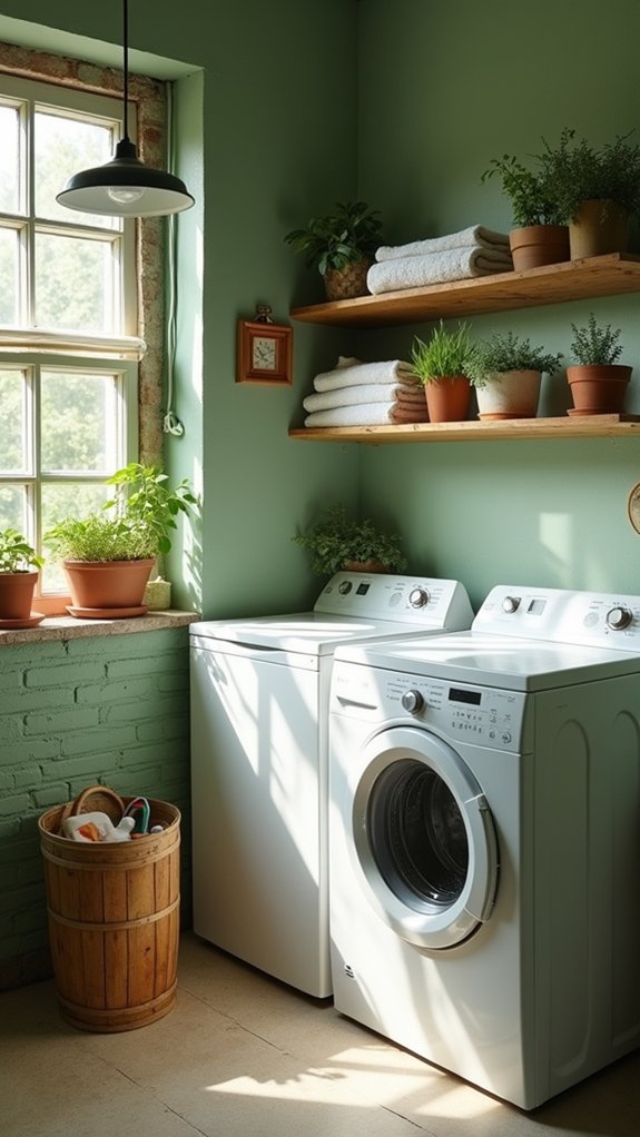calming muted green retreat