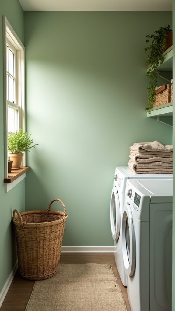 calming soft sage green
