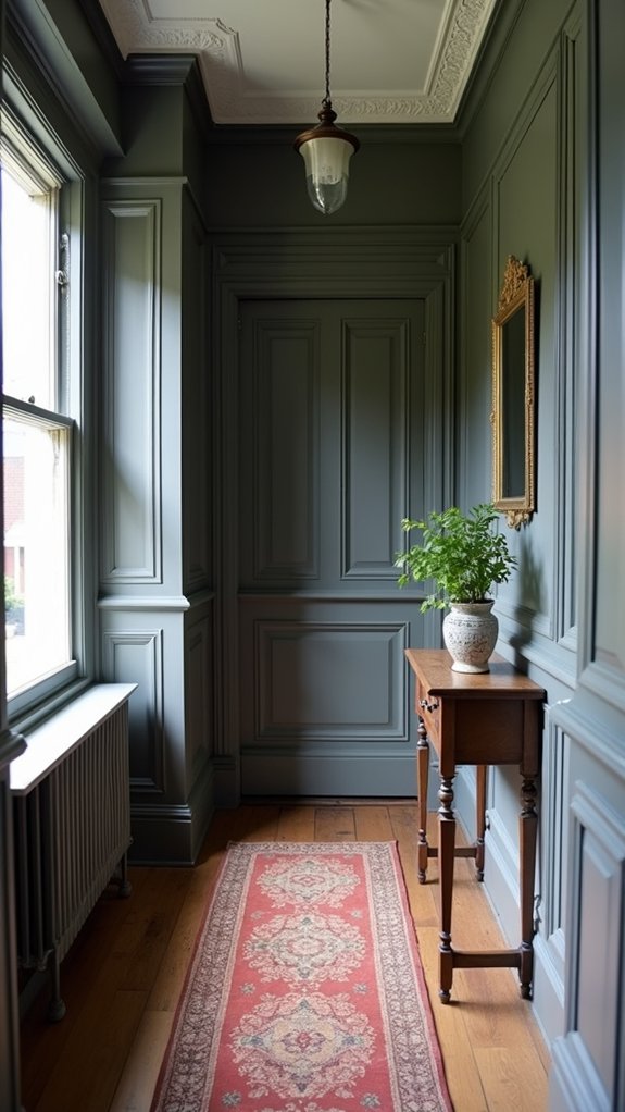 charcoal gray white trim