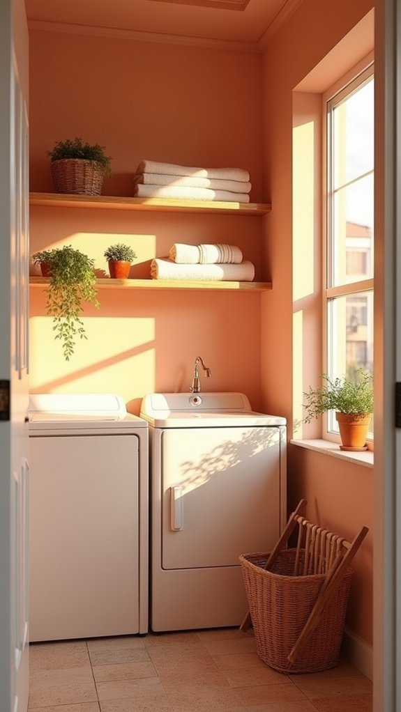 charming soft peach hue