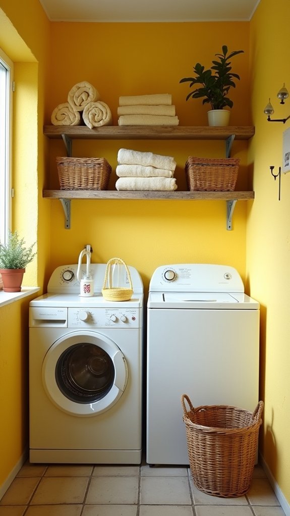 cheerful energizing laundry room