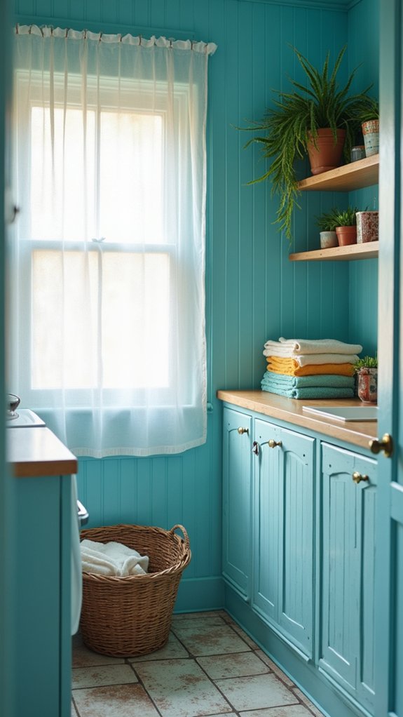 cheerful laundry room transformation