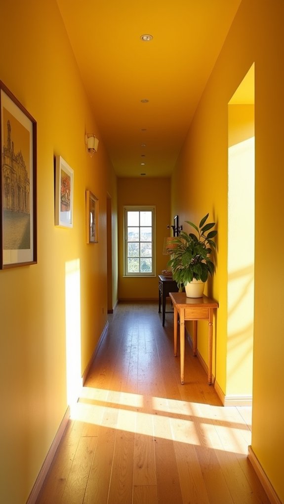 cheerful vibrant hallway transformation