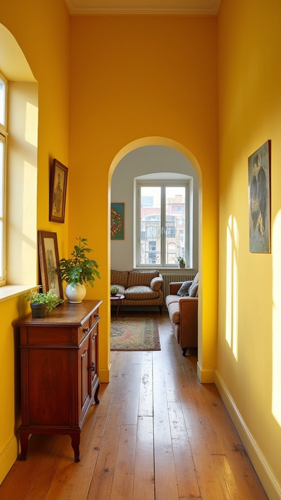 cheerful vibrant yellow decor