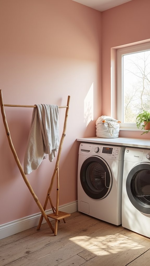 chic and inviting laundry room