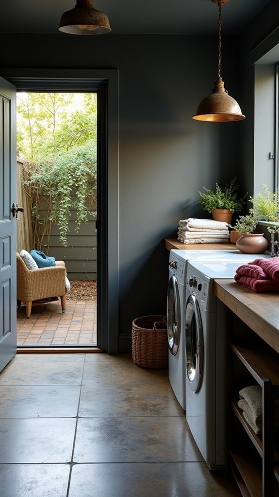 chic modern laundry room