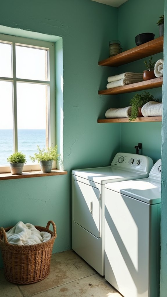 coastal retreat laundry room