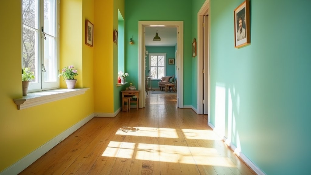 colorful hallway paint ideas