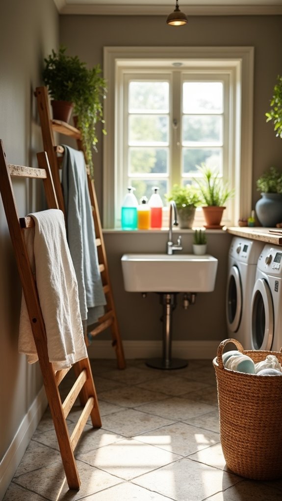 cozy inviting laundry room