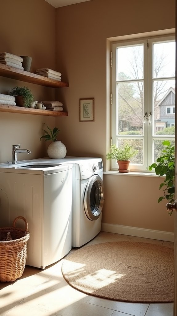 cozy inviting laundry room