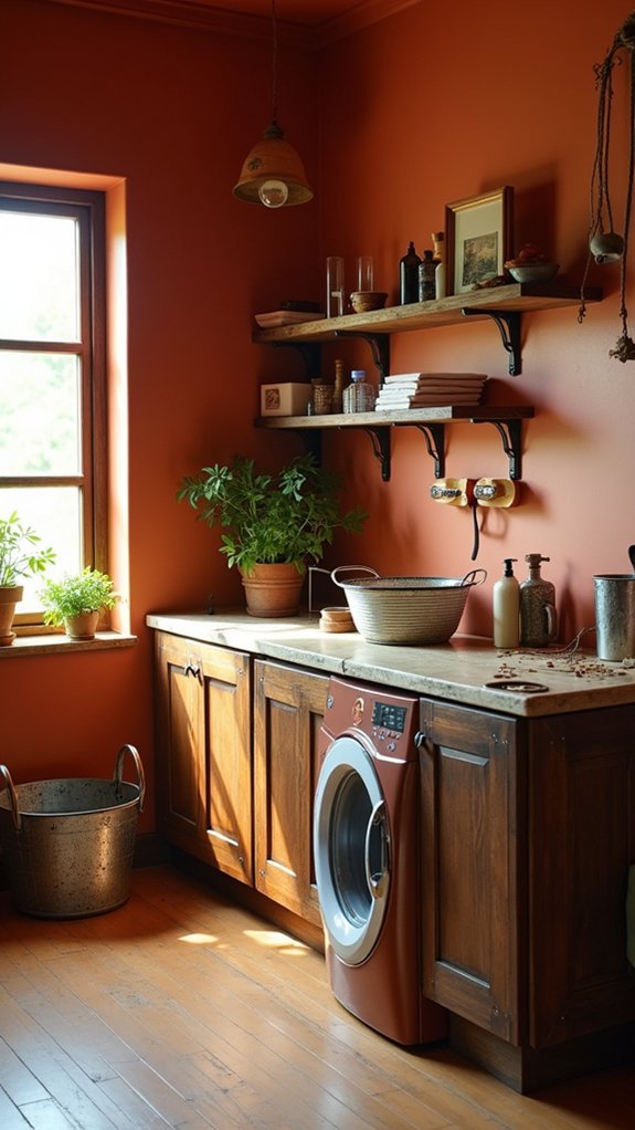 cozy inviting terracotta tones