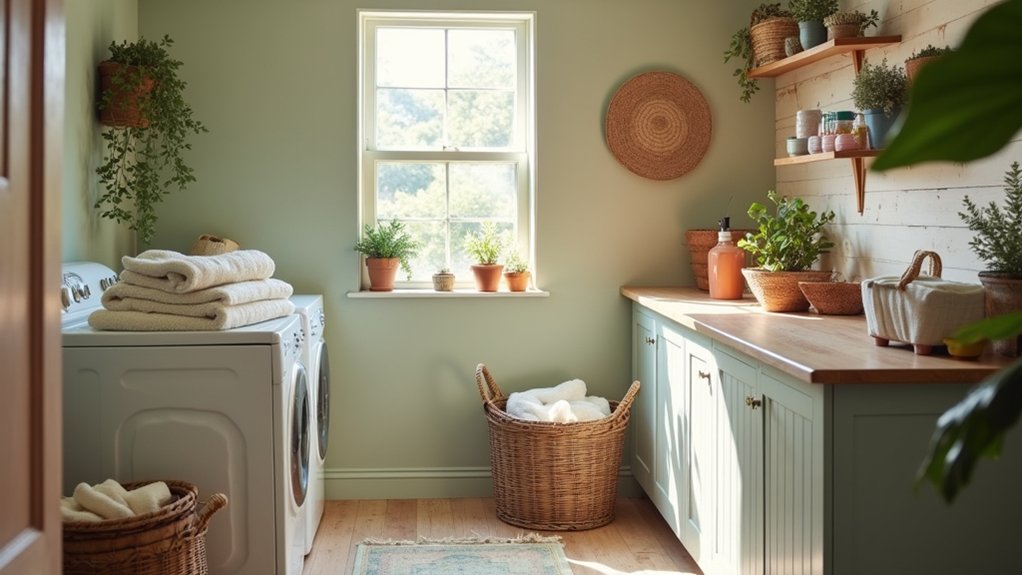 cozy laundry room colors