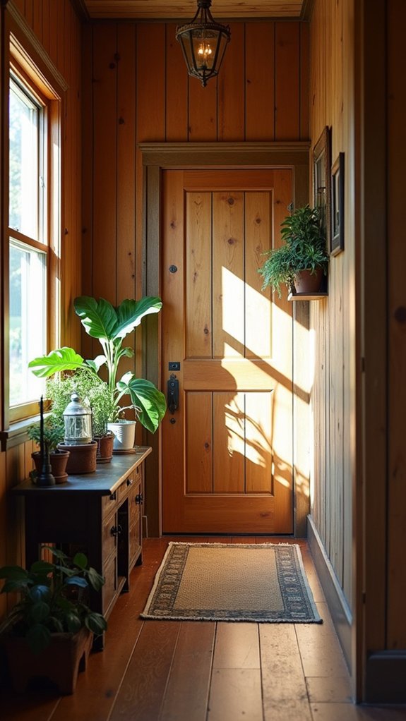 cozy rustic wood paneling