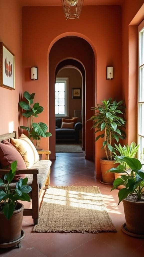 cozy terracotta entryway charm