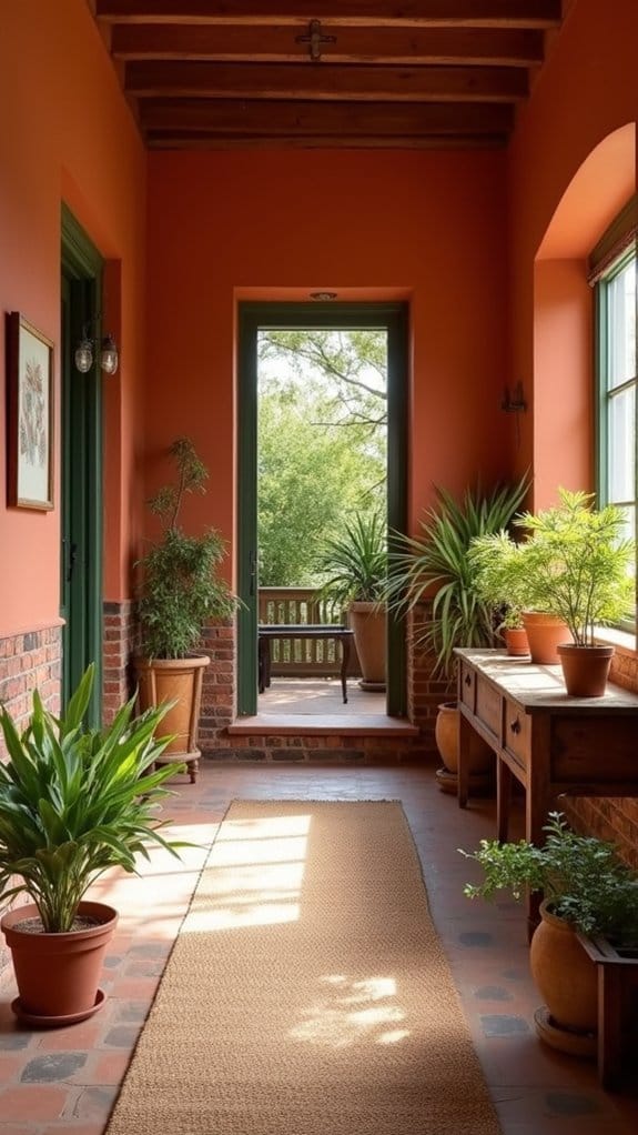 cozy warm terracotta tones