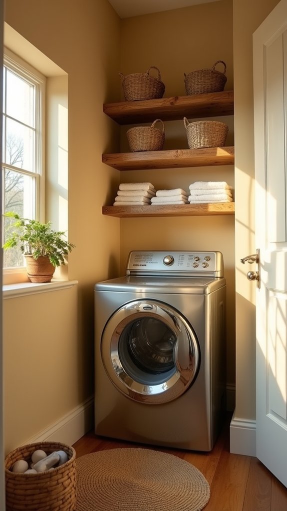 cozy warmth in laundry