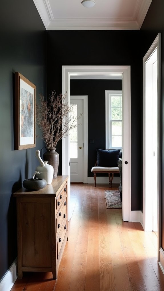 dramatic black interior elegance