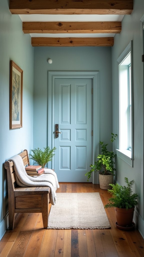 dusty blue farmhouse serenity