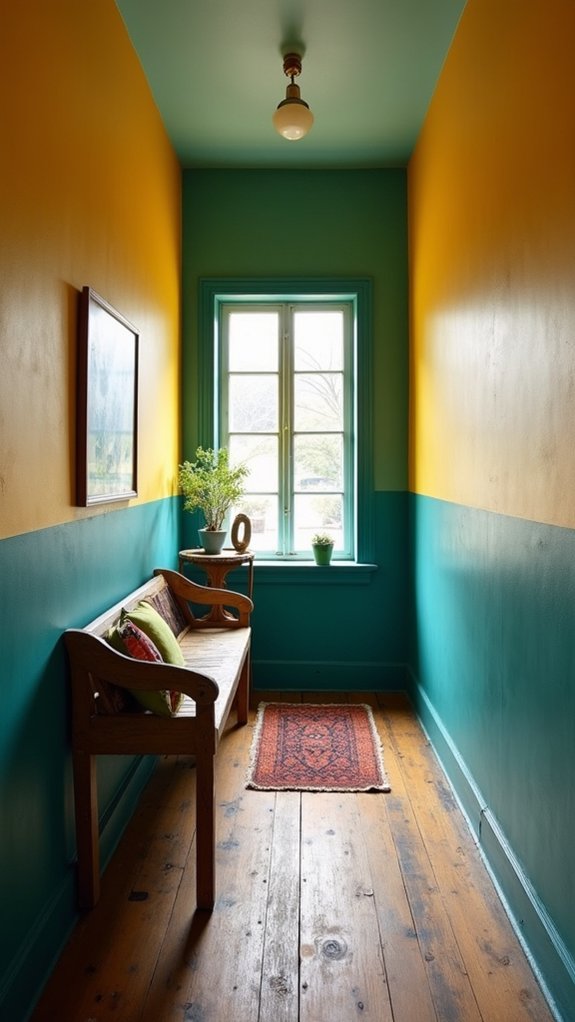 dynamic hallway color blocking
