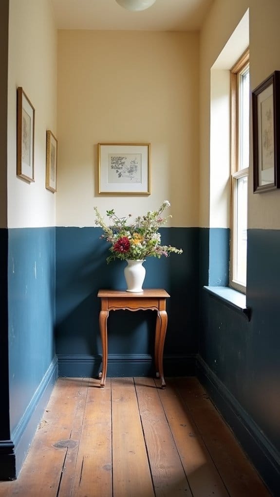 dynamic two tone hallway design