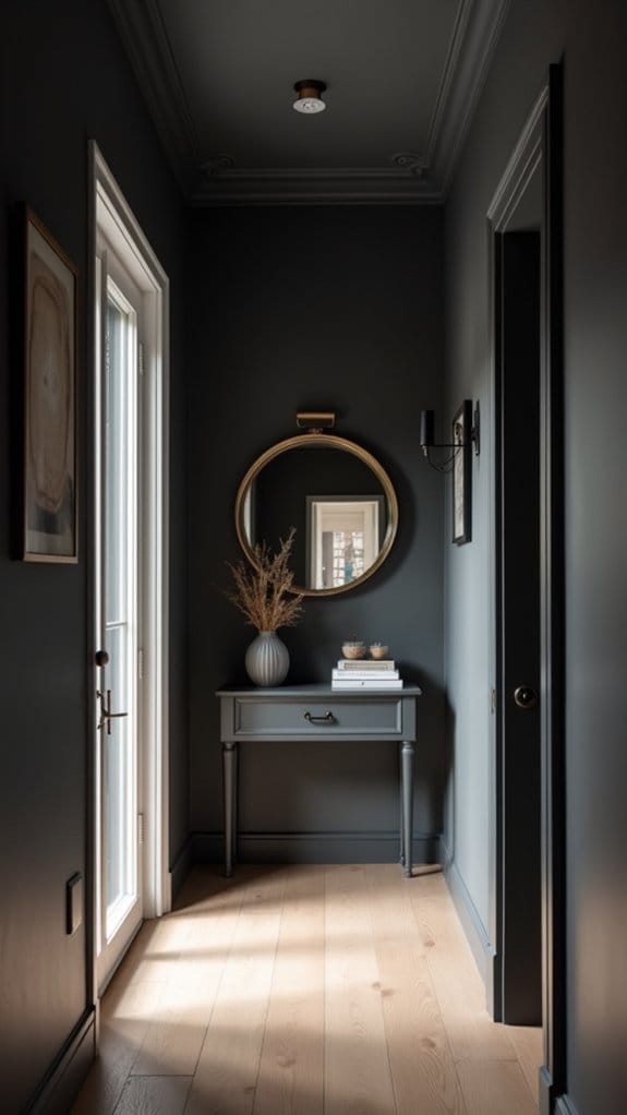 elegant gray hallway design