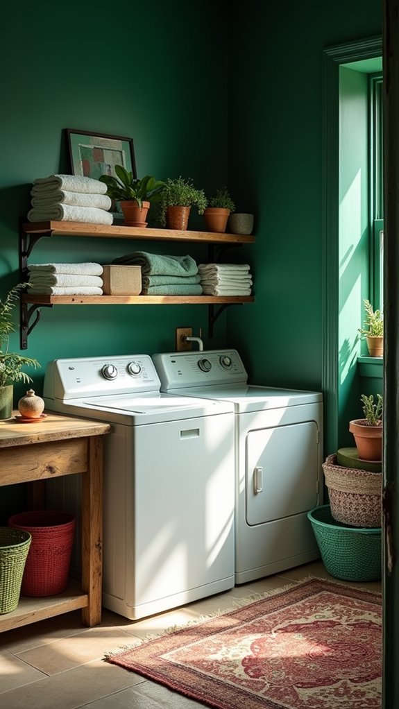 elegant rich emerald laundry