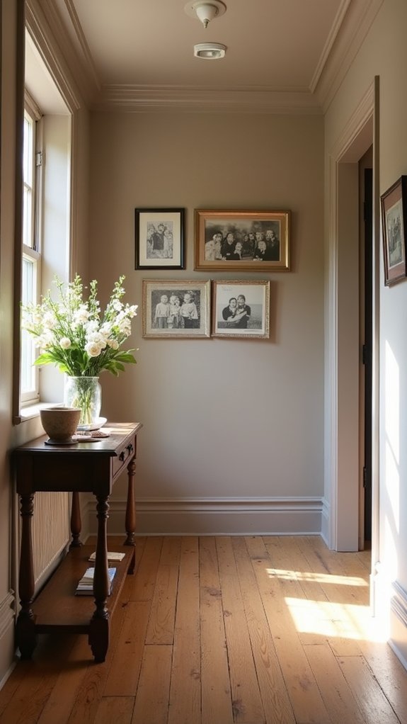 elegant taupe enhances decor